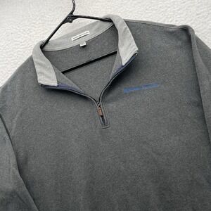 Peter Millar Columbia University Pullover Mens XL Gray Cotton 1/4 Zip Golf Crown